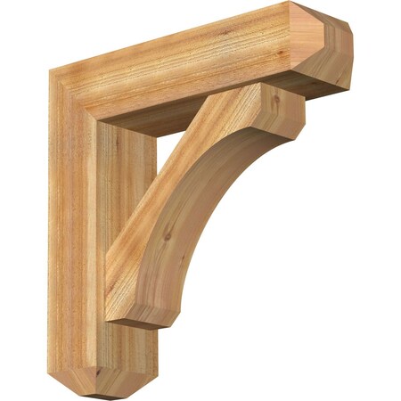 Legacy Craftsman Rough Sawn Bracket W/ Offset Brace, Western Red Cedar, 8W X 30D X 30H